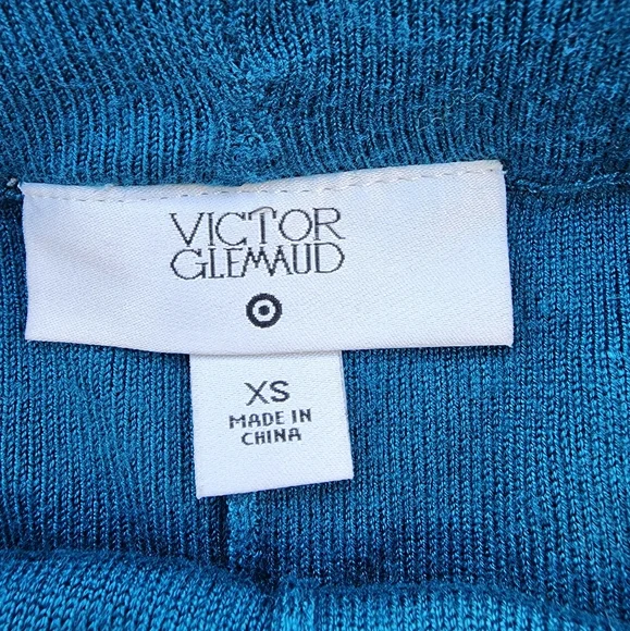 NWOT ... Victor Glemaud Women's Sweater Flare Pants Blue Teal Elastic Waist - Picture 4 of 5